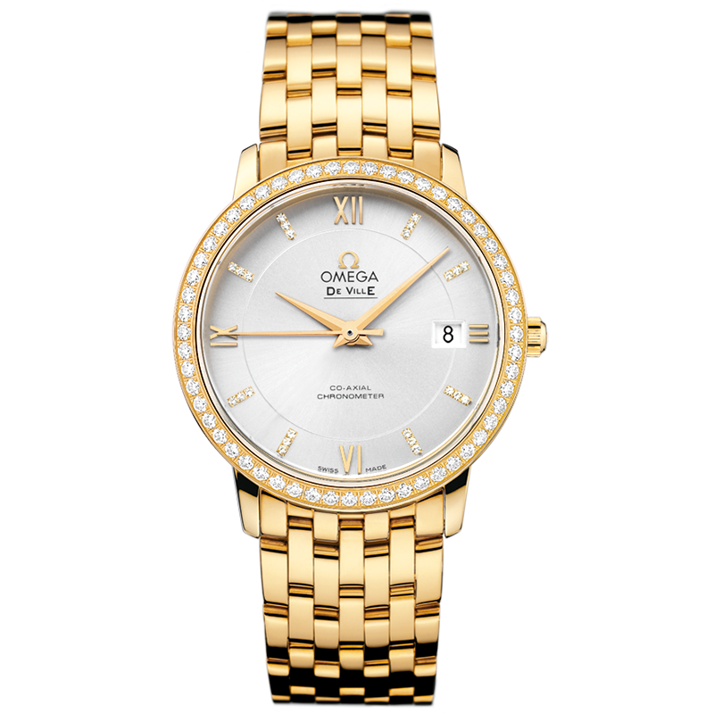 Omega De Ville Prestige 36.8 mm, yellow gold on yellow gold