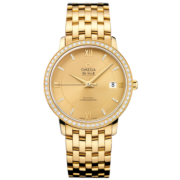 Omega De Ville Prestige 36.8 mm, yellow gold on yellow gold