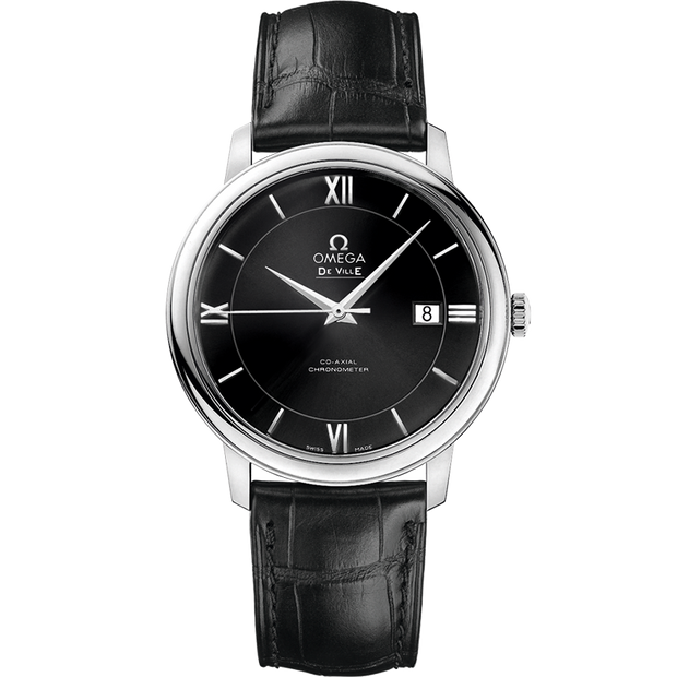 Omega De Ville Prestige 39.5 mm, steel on leather strap