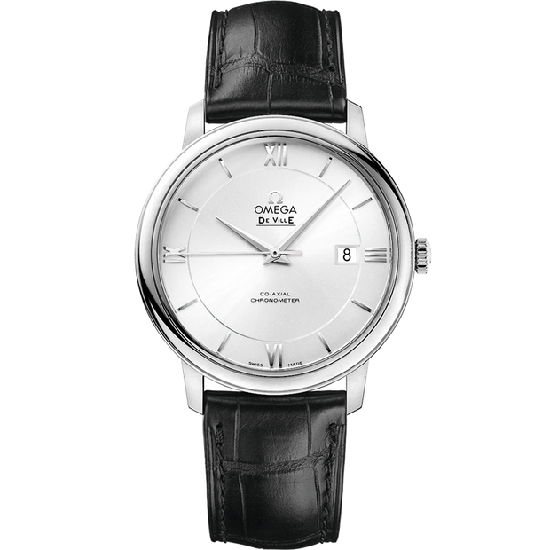 Omega De Ville Prestige 39.5 mm, steel on leather strap