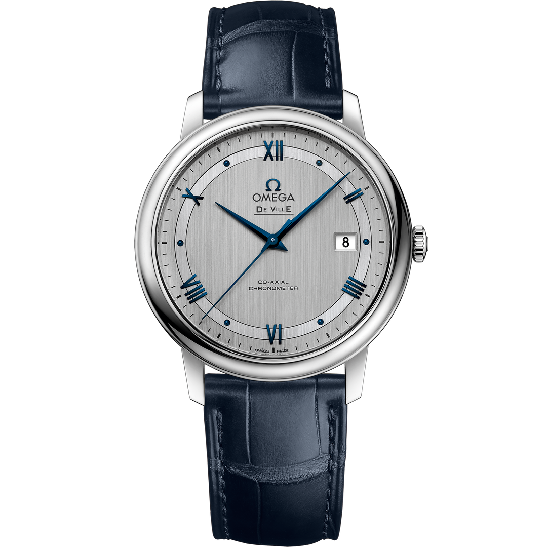 Omega De Ville Prestige 39.5 mm, steel on leather strap