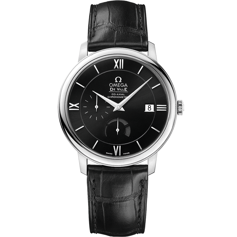 Omega De Ville Prestige 39.5 mm, steel on leather strap