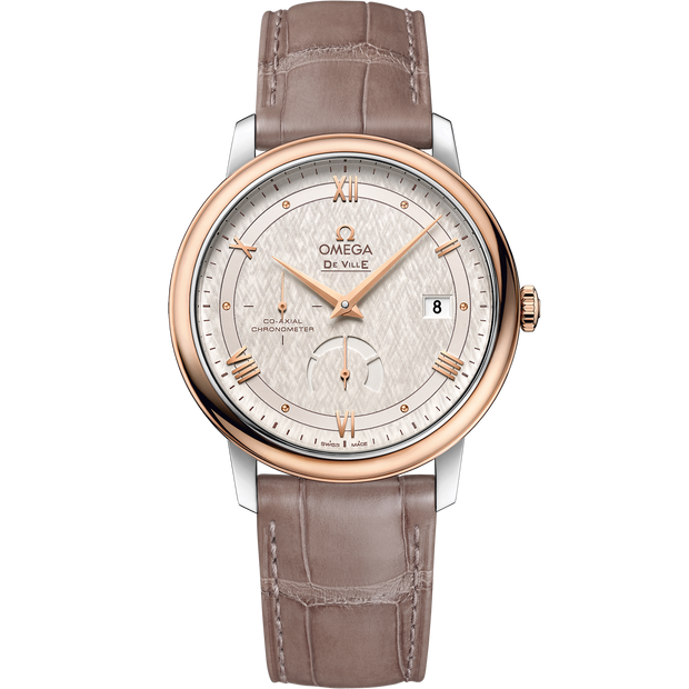 Omega De Ville Prestige 39.5 mm, steel - red gold on leather strap