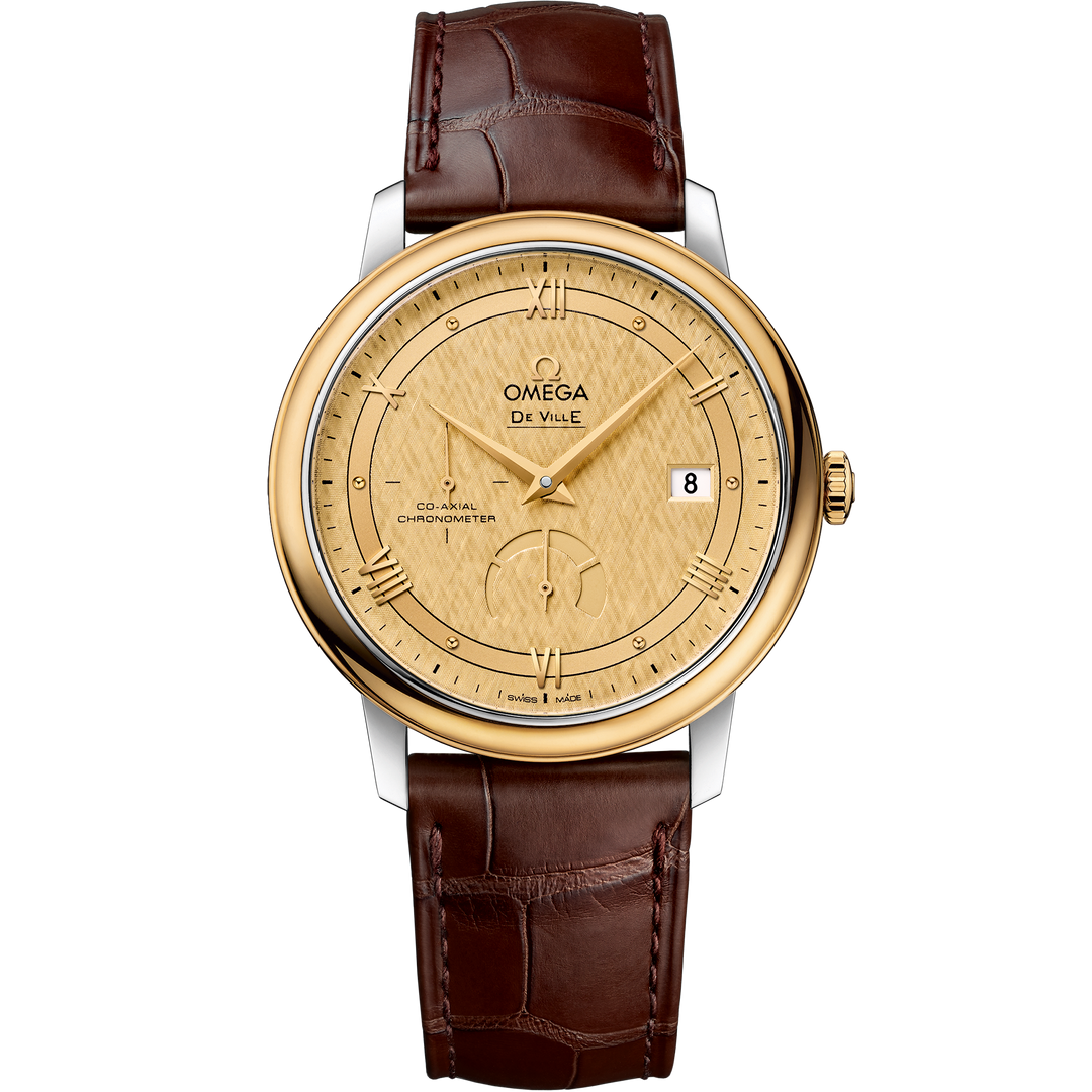 Omega De Ville Prestige 39.5 mm, steel - yellow gold on leather strap