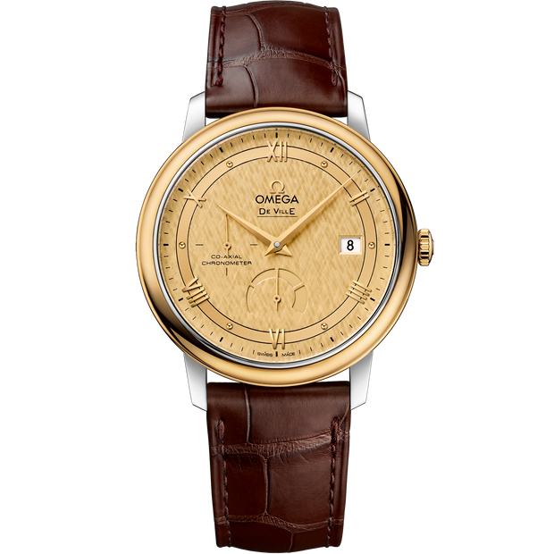 Omega De Ville Prestige 39.5 mm, steel - yellow gold on leather strap