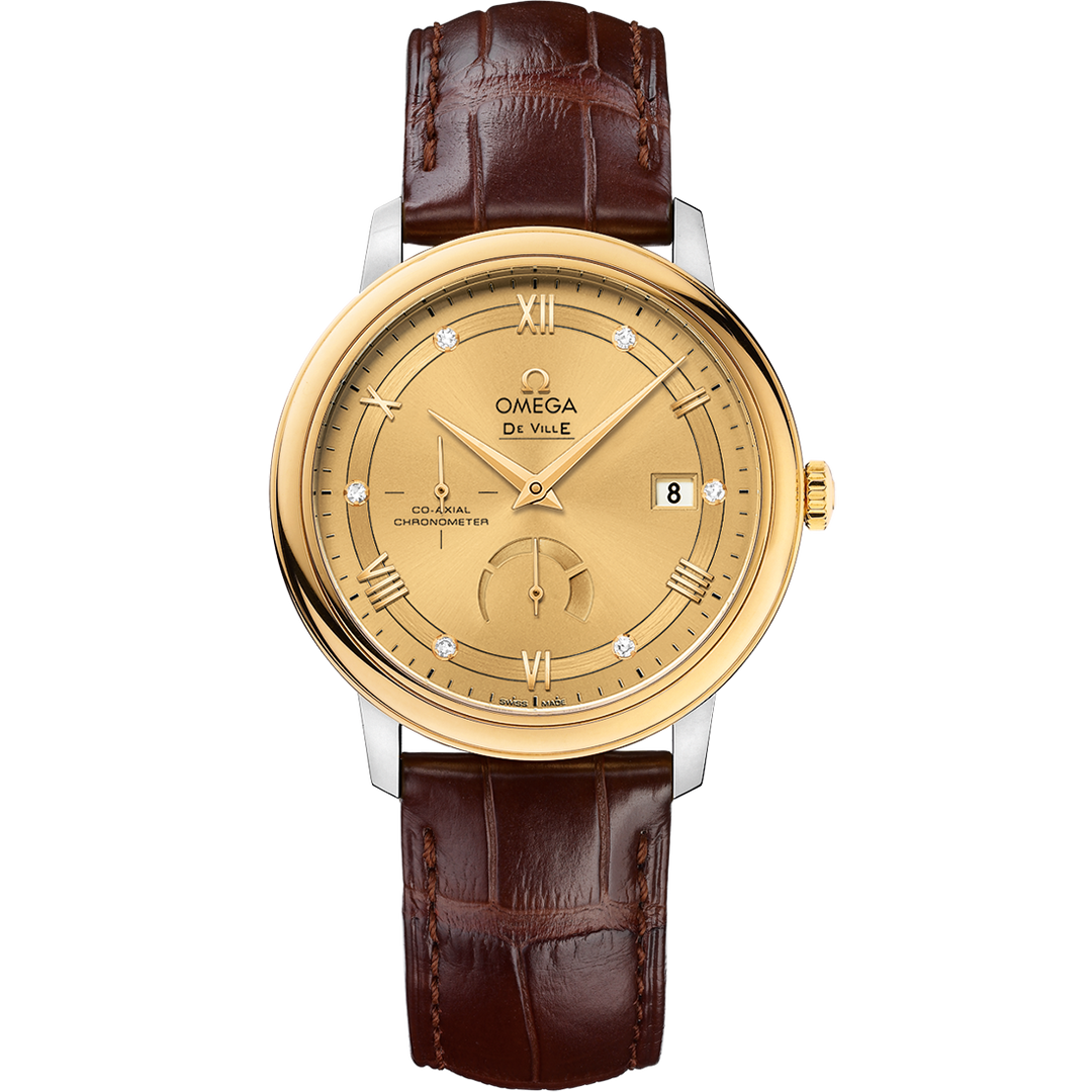 Omega De Ville Prestige 39.5 mm, steel - yellow gold on leather strap