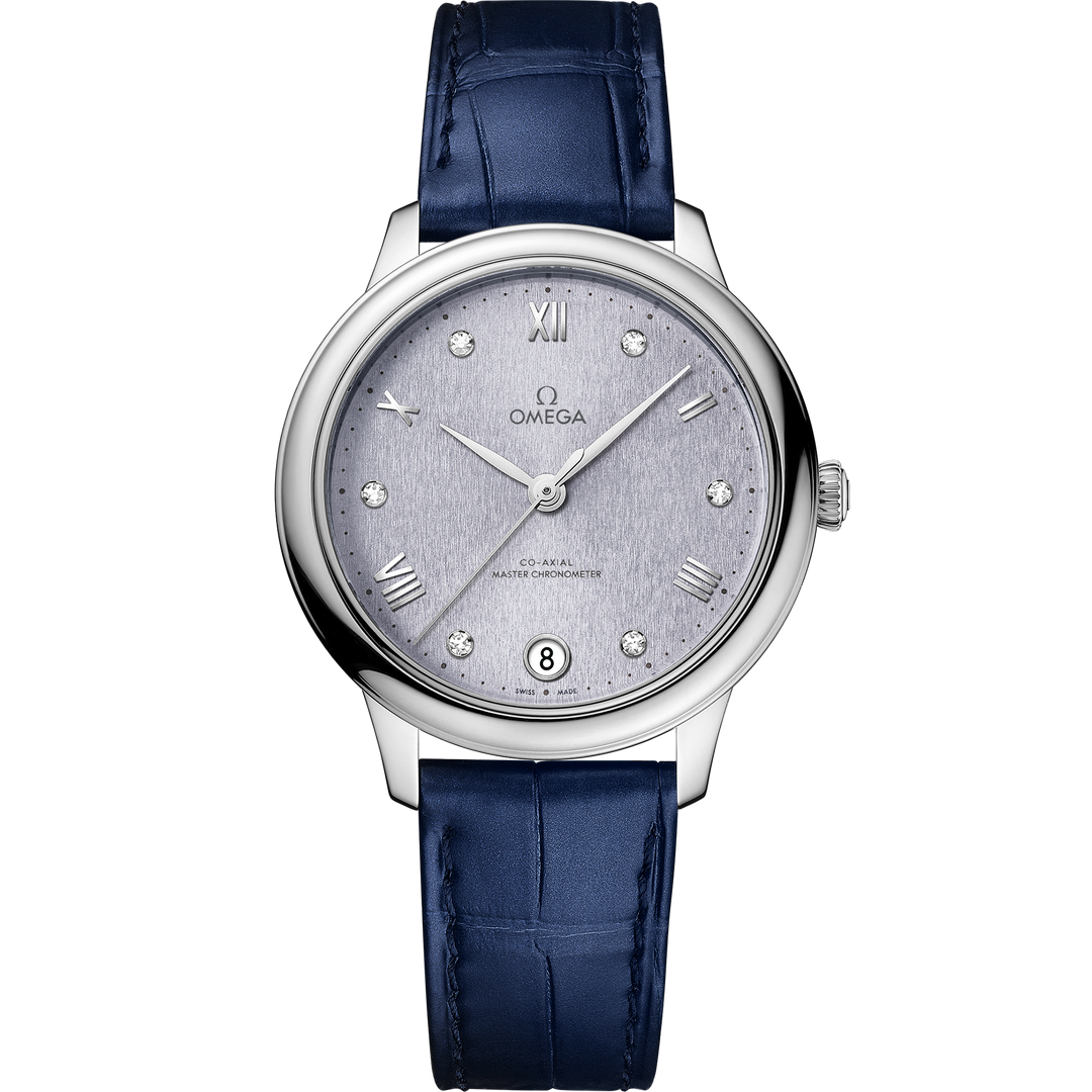 Omega De Ville Prestige 34 mm, steel on leather strap