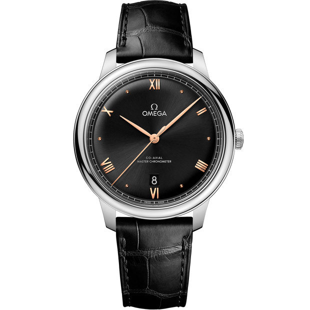 Omega De Ville Prestige 40 mm, steel on leather strap