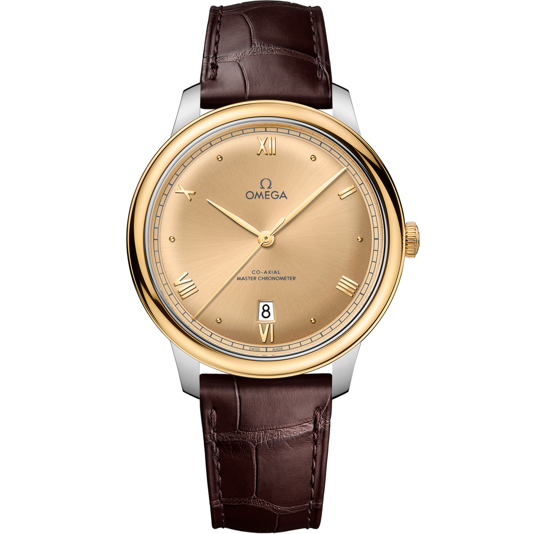 Omega De Ville Prestige 40 mm, steel - yellow gold on leather strap