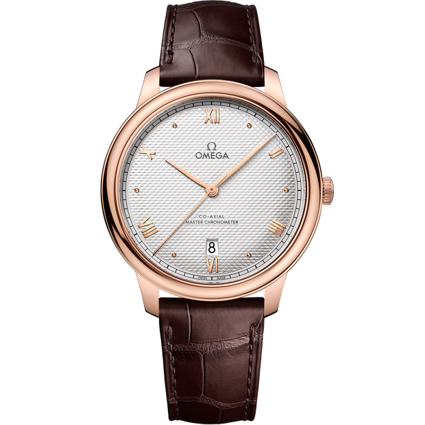 Omega De Ville Prestige 40 mm, Sedna™ gold on leather strap