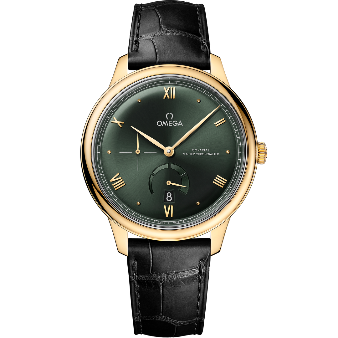 Omega De Ville Prestige 41 mm, yellow gold on leather strap