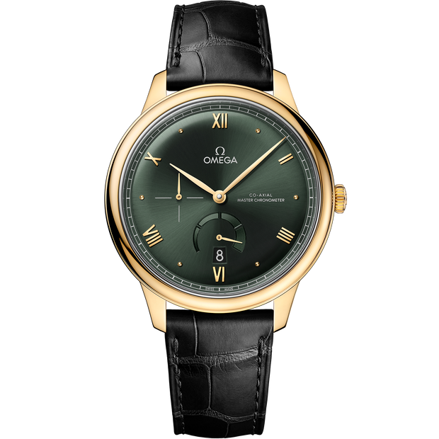 Omega De Ville Prestige 41 mm, yellow gold on leather strap