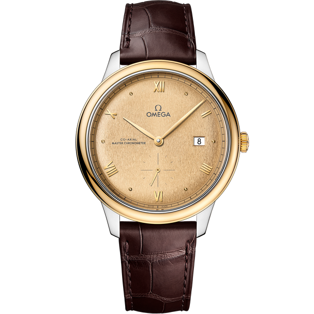 Omega De Ville Prestige 41 mm, steel - yellow gold on leather strap