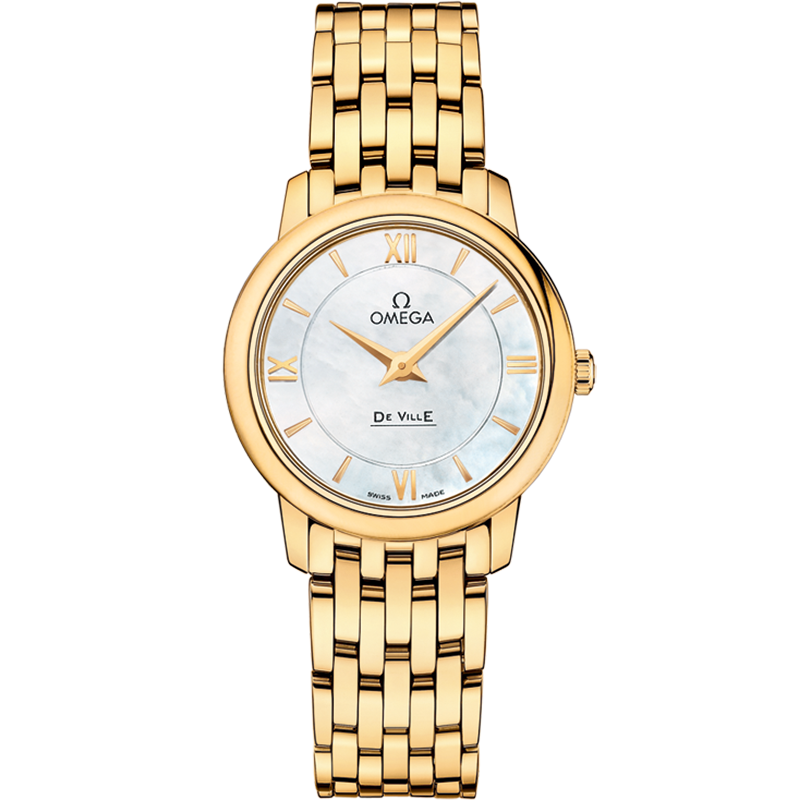 Omega De Ville Prestige 27.4 mm, yellow gold on yellow gold