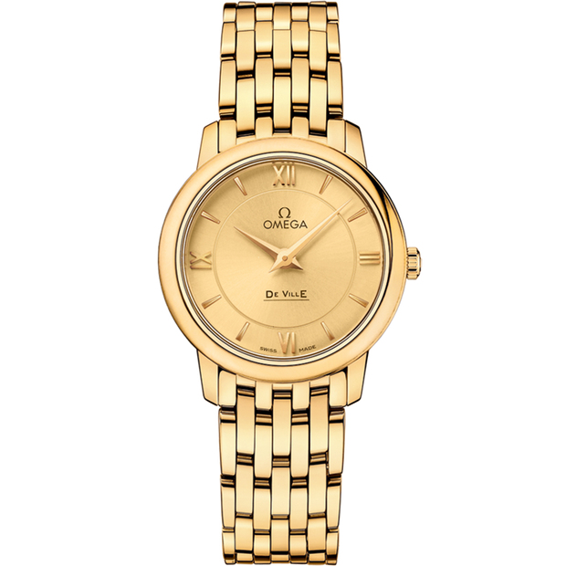 Omega De Ville Prestige 27.4 mm, yellow gold on yellow gold