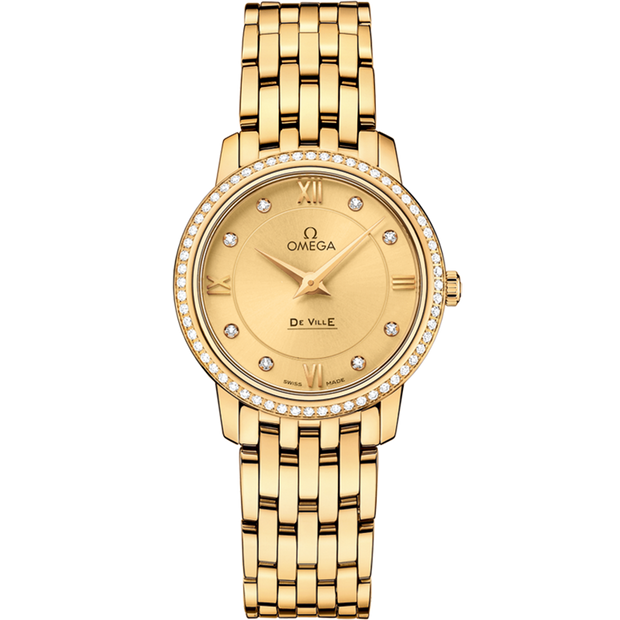 Omega De Ville Prestige 27.4 mm, yellow gold on yellow gold