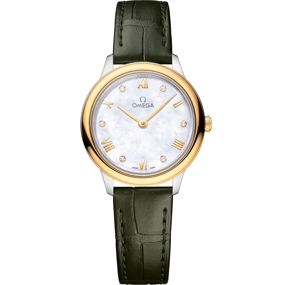 Omega De Ville Prestige 27.5 mm, steel - yellow gold on leather strap