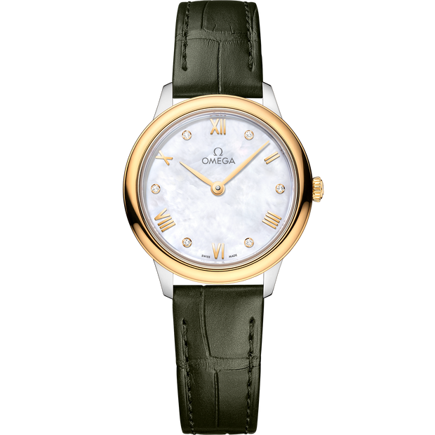 Omega De Ville Prestige 27.5 mm, steel - yellow gold on leather strap