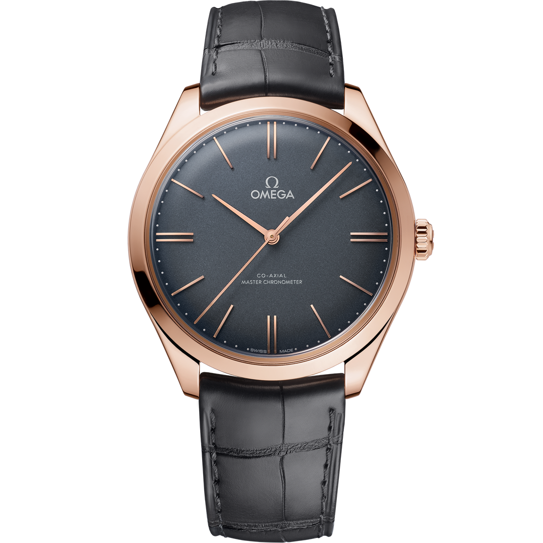 Omega De Ville Trésor 40 mm, Sedna™ gold on leather strap