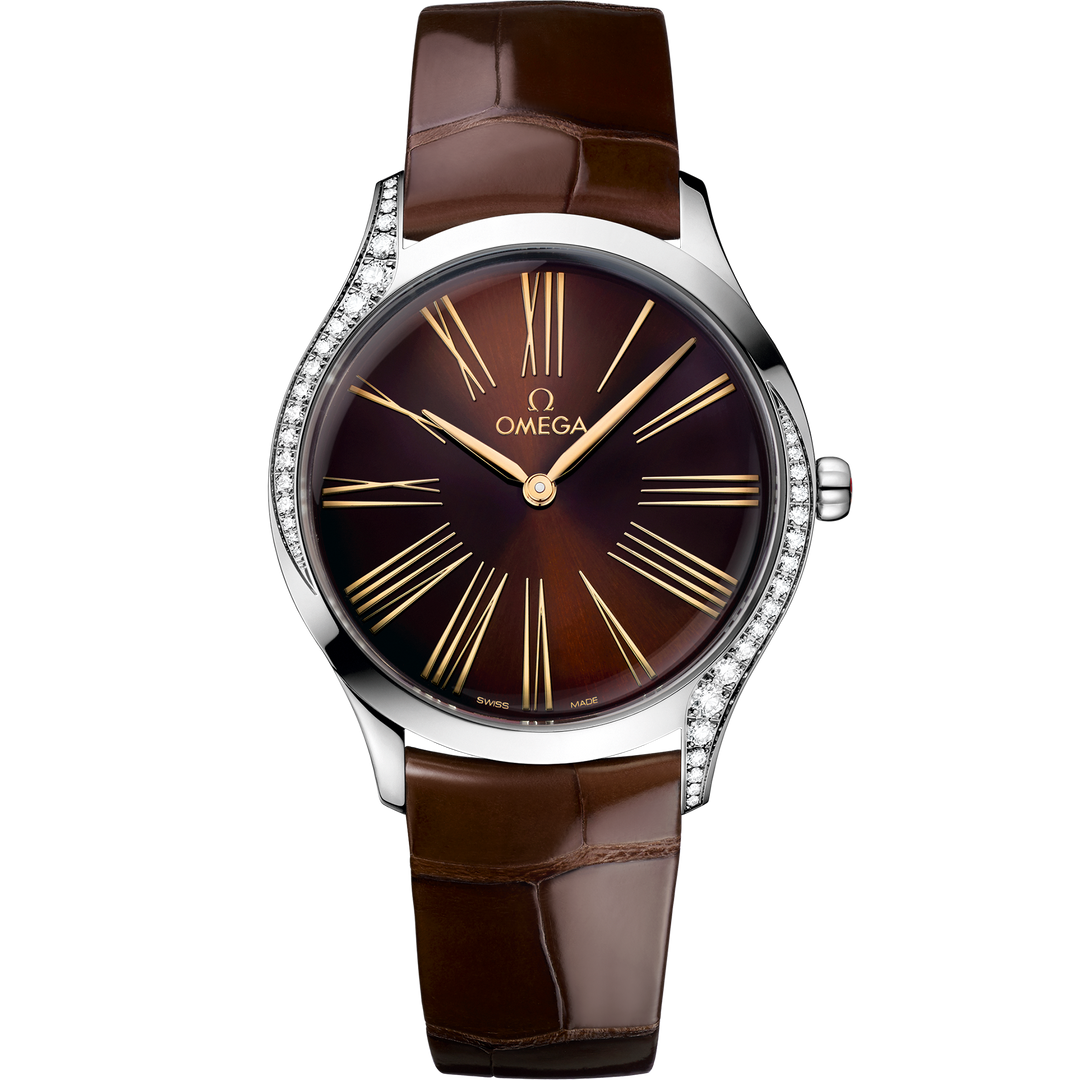 Omega De Ville Trésor 36 mm, steel on leather strap