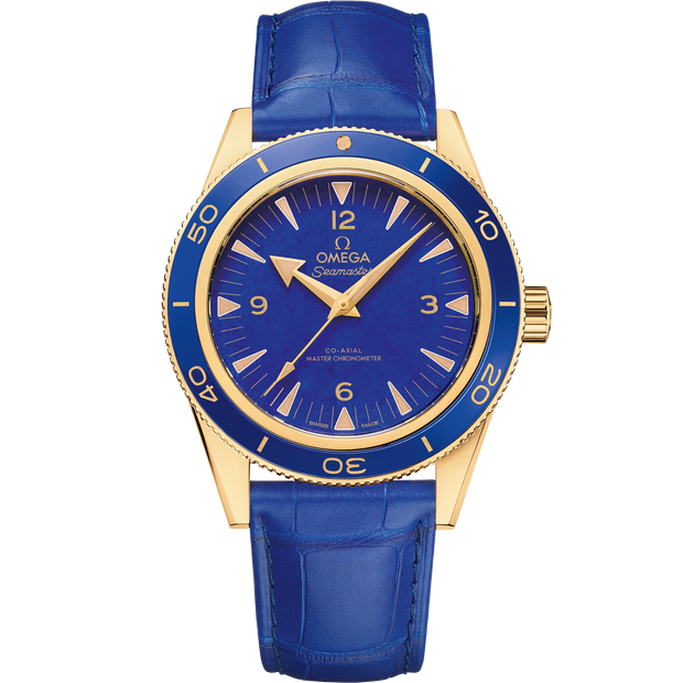 Omega Seamaster Seamaster 300 41 mm, yellow gold on leather strap