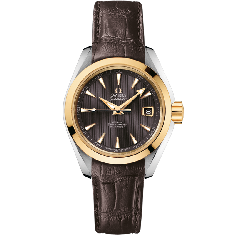 Omega Seamaster Aqua Terra 150M 30 mm, steel - yellow gold on leather strap