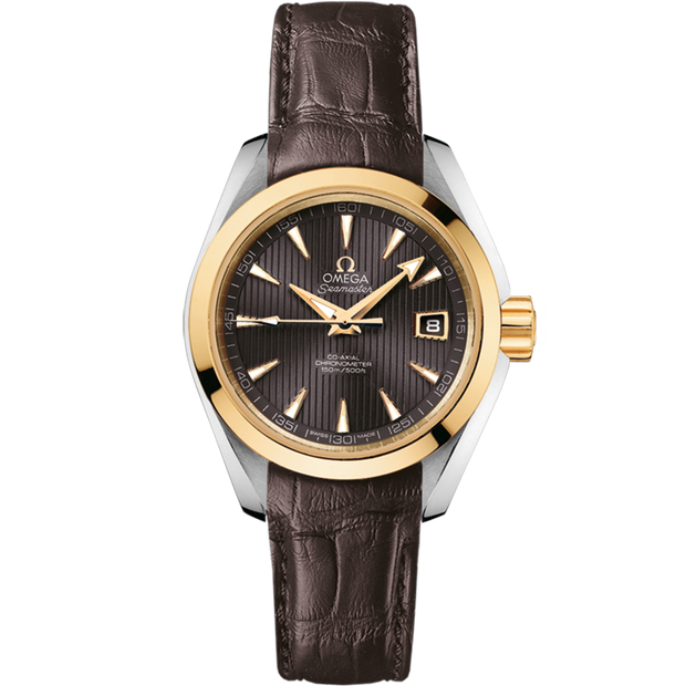 Omega Seamaster Aqua Terra 150M 30 mm, steel - yellow gold on leather strap