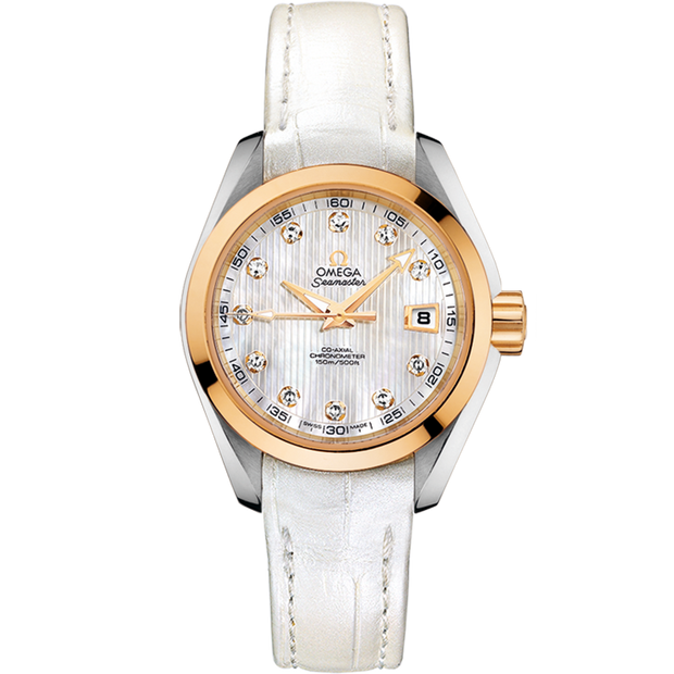 Omega Seamaster Aqua Terra 150M 30 mm, steel - yellow gold on leather strap