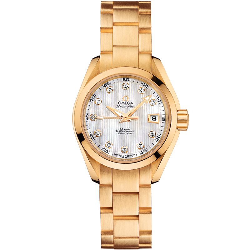 Omega Seamaster Aqua Terra 150M 30 mm, yellow gold on yellow gold