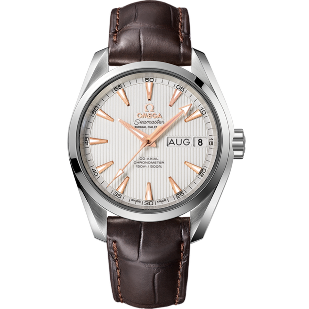 Omega Seamaster Aqua Terra 150M 38.5 mm, steel on leather strap