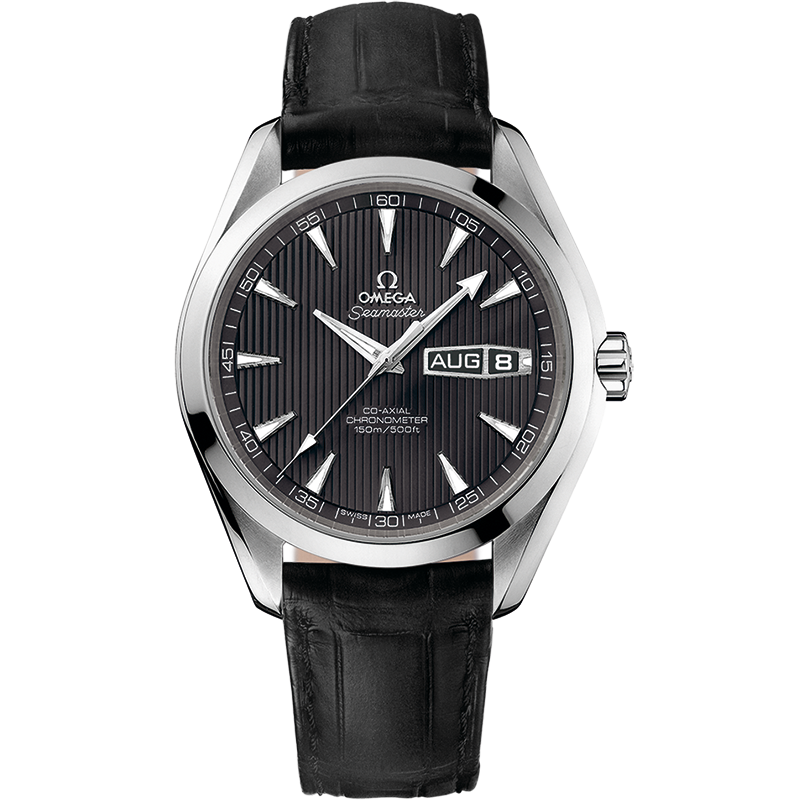 Omega Seamaster Aqua Terra 150M 43 mm, steel on leather strap