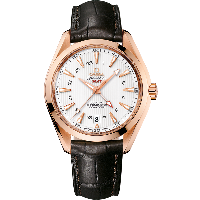 Omega Seamaster Aqua Terra 150M 43 mm, red gold on leather strap