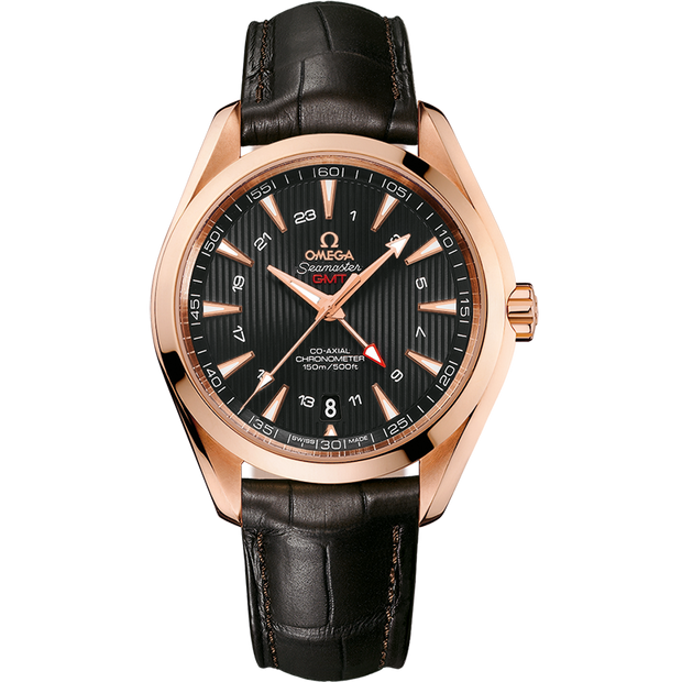 Omega Seamaster Aqua Terra 150M 43 mm, red gold on leather strap