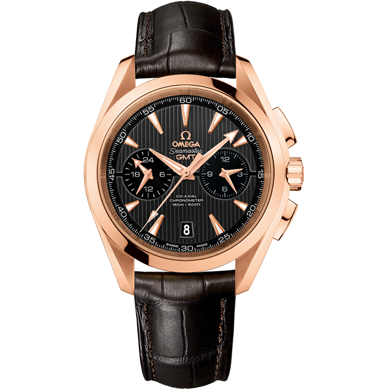 Omega Seamaster Aqua Terra 150M 43 mm, red gold on leather strap