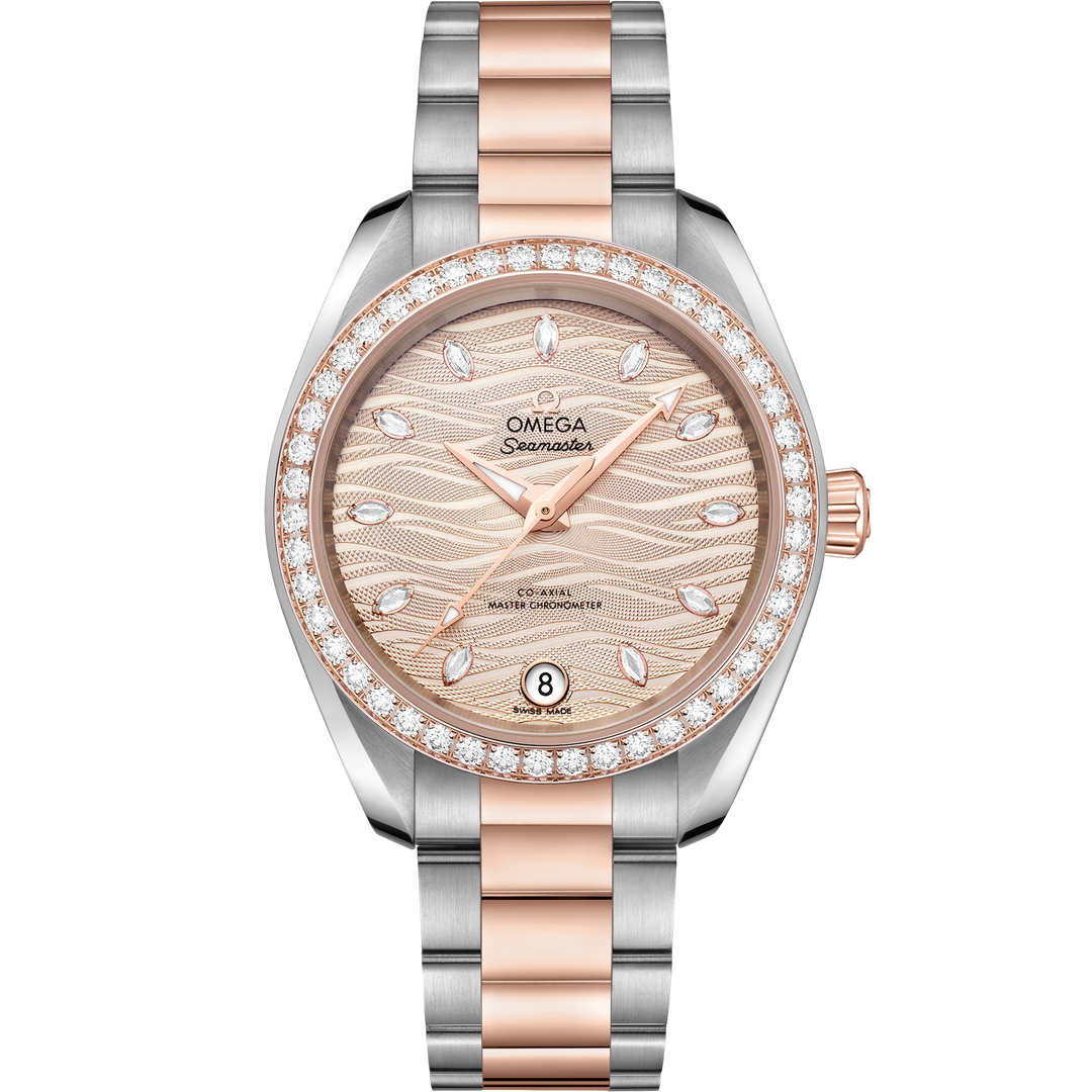 Omega Seamaster Aqua Terra 150M 34 mm, steel - Sedna™ gold on steel - Sedna™ gold