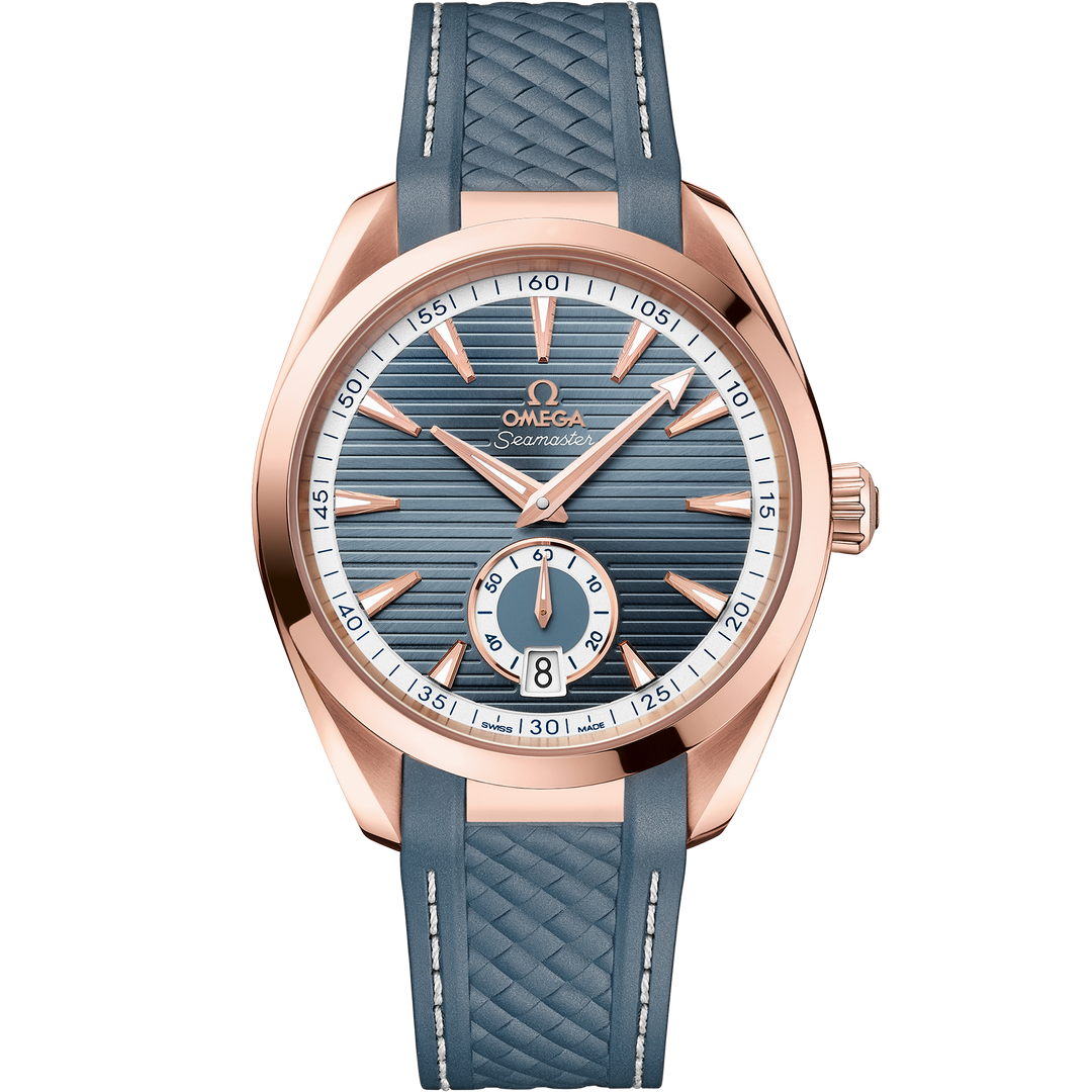 Omega Seamaster Aqua Terra 150M 41 mm, Sedna™ gold on rubber strap