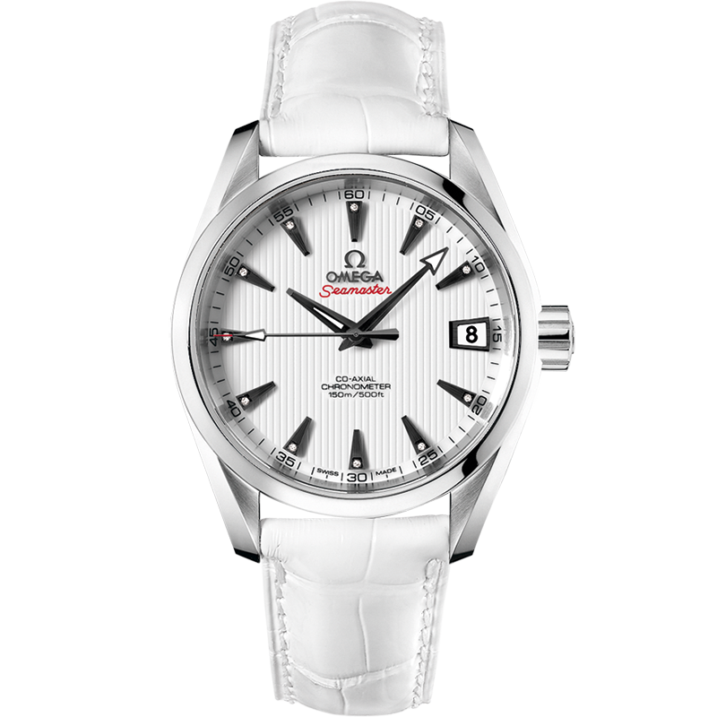 Omega Seamaster Aqua Terra 150M 38.5 mm, steel on leather strap