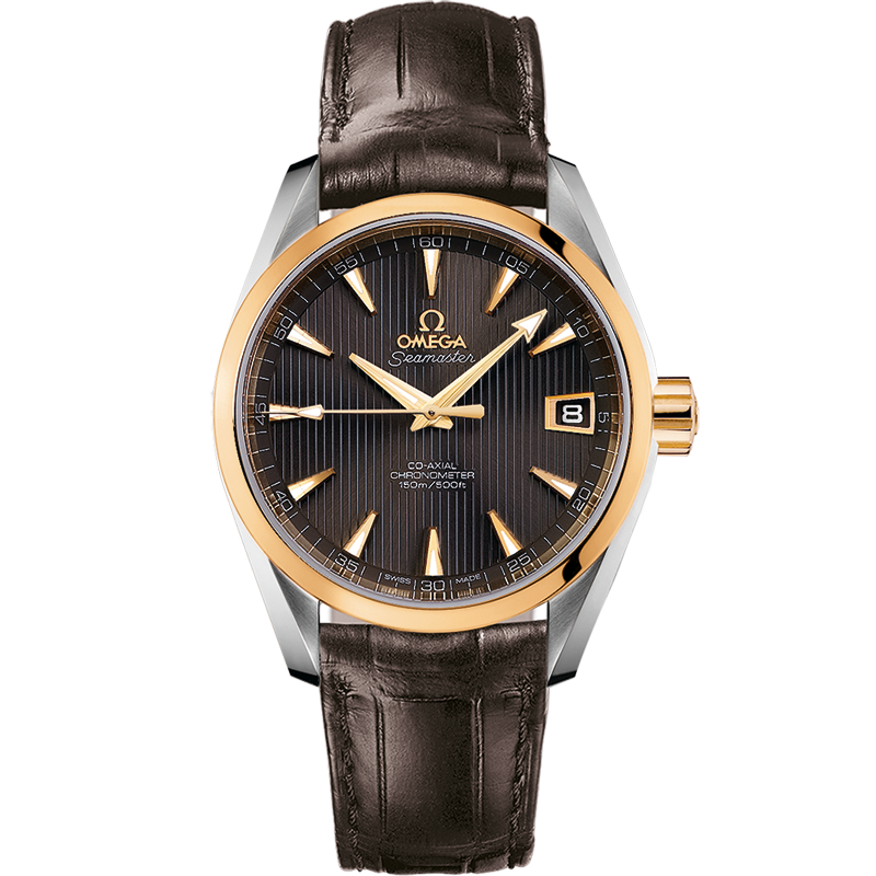 Omega Seamaster Aqua Terra 150M 38.5 mm, steel - yellow gold on leather strap