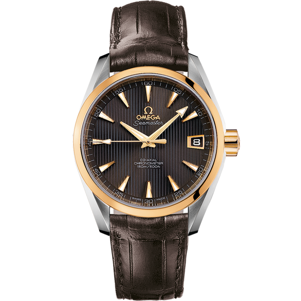 Omega Seamaster Aqua Terra 150M 38.5 mm, steel - yellow gold on leather strap