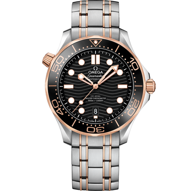 Omega Seamaster Diver 300M 42 mm, steel - Sedna™ gold on steel - Sedna™ gold