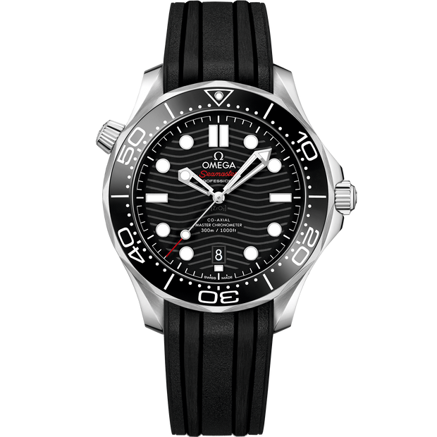 Omega Seamaster Diver 300M 42 mm, steel on rubber strap