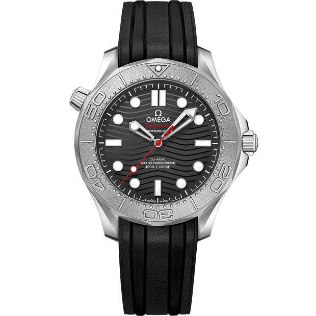 Omega Seamaster Diver 300M 42 mm, steel on rubber strap