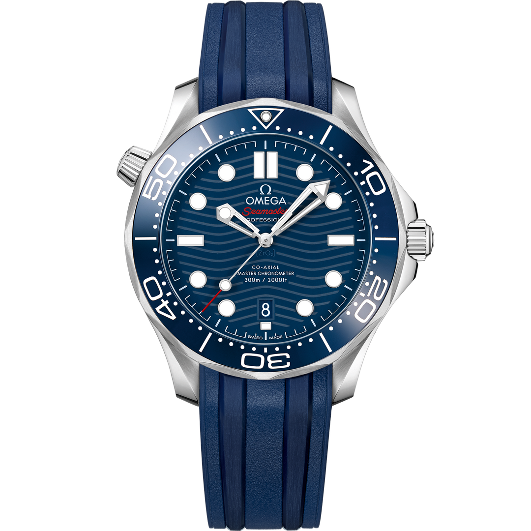 Omega Seamaster Diver 300M 42 mm, steel on rubber strap