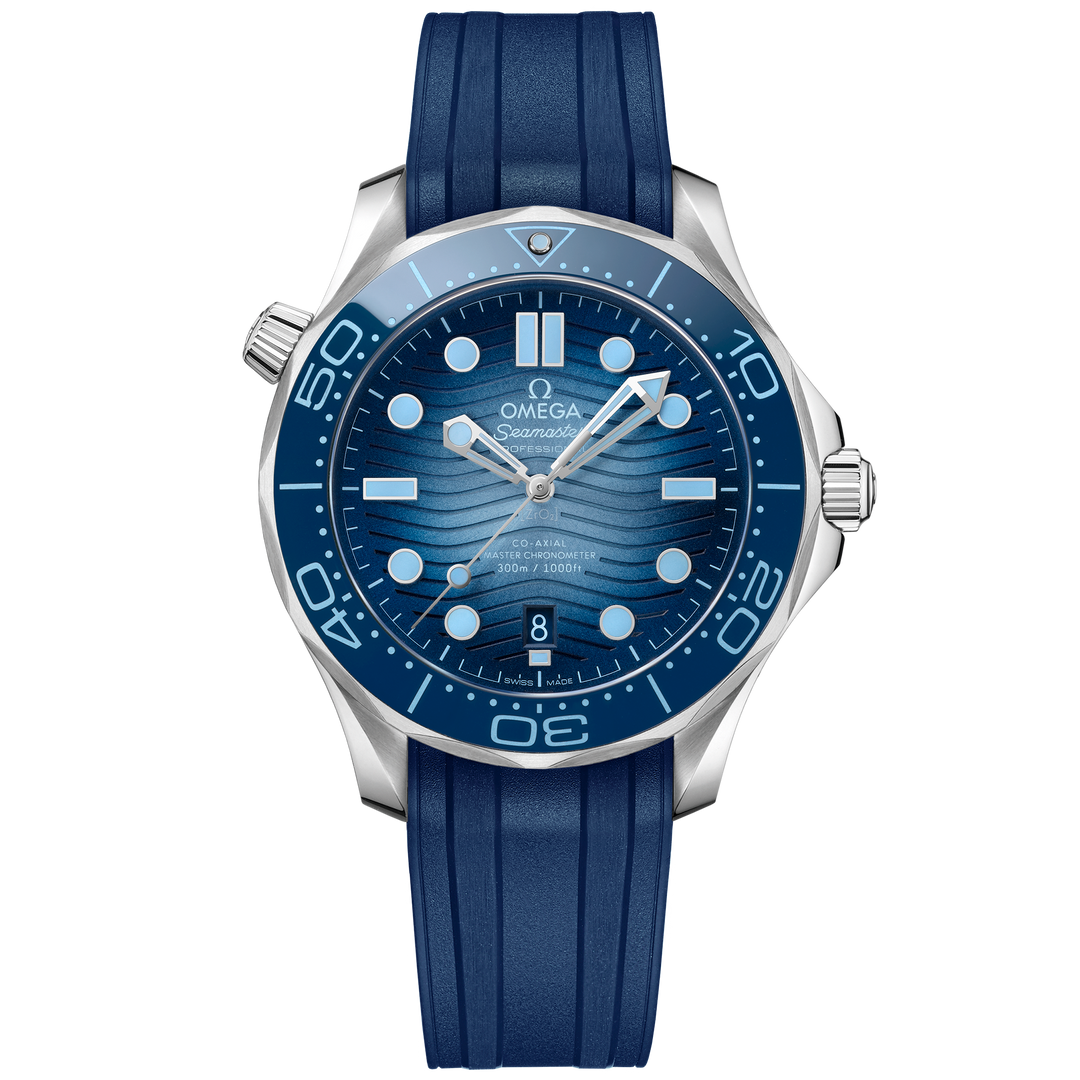 Omega Seamaster Diver 300M 42 mm, steel on rubber strap