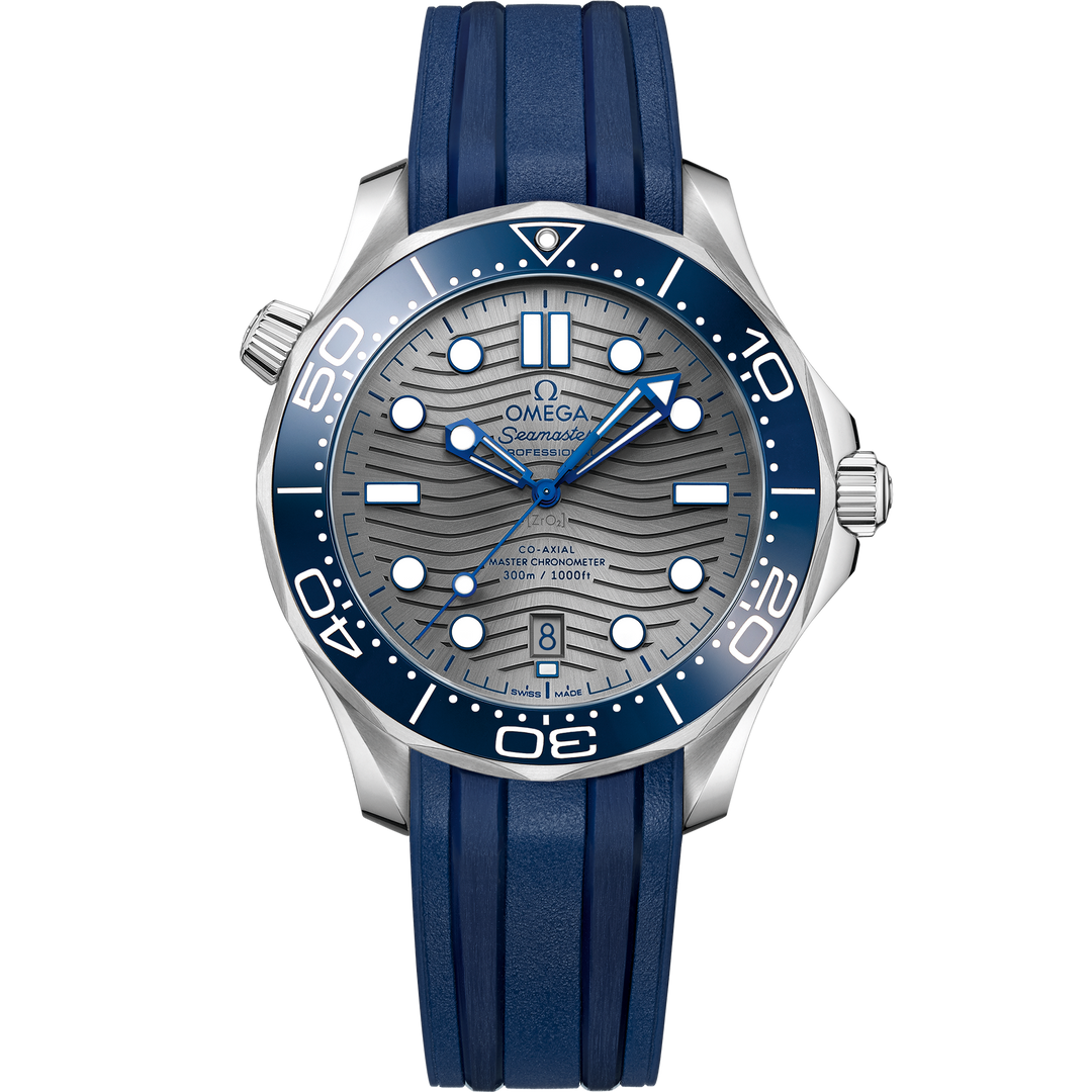 Omega Seamaster Diver 300M 42 mm, steel on rubber strap