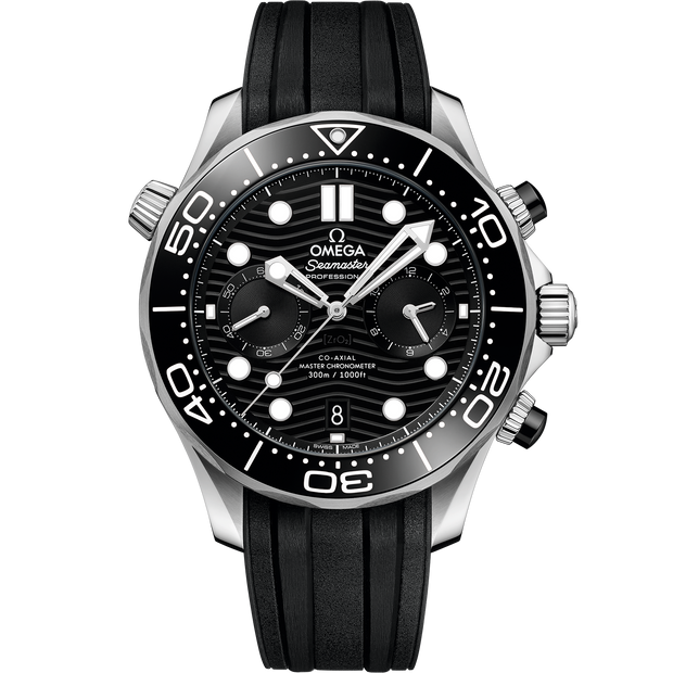 Omega Seamaster Diver 300M 44 mm, steel on rubber strap