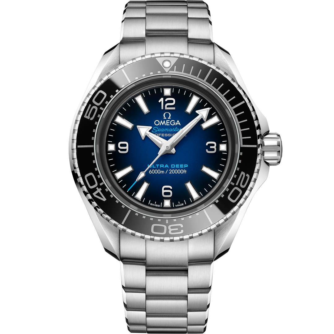 Omega Seamaster Planet Ocean 6000M 45.5 mm, O-MEGASTEEL on O-MEGASTEEL