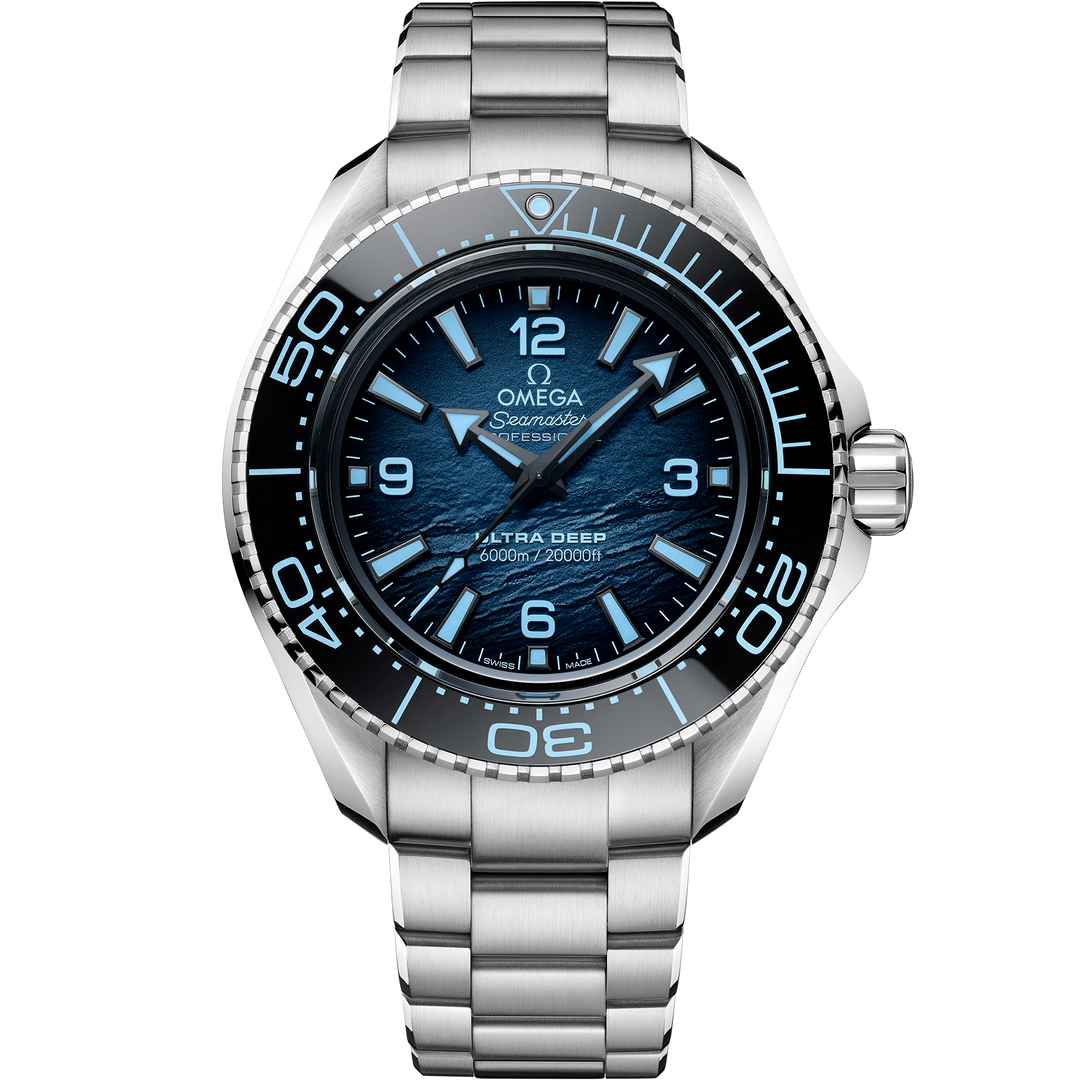 Omega Seamaster Planet Ocean 6000M 45.5 mm, O-MEGASTEEL on O-MEGASTEEL