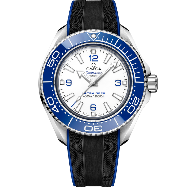 Omega Seamaster Planet Ocean 6000M 45.5 mm, O-MEGASTEEL on rubber strap