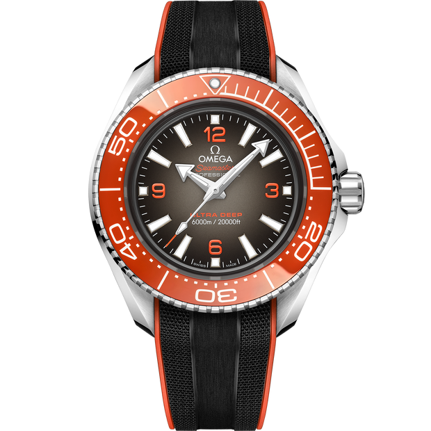 Omega Seamaster Planet Ocean 6000M 45.5 mm, O-MEGASTEEL on rubber strap